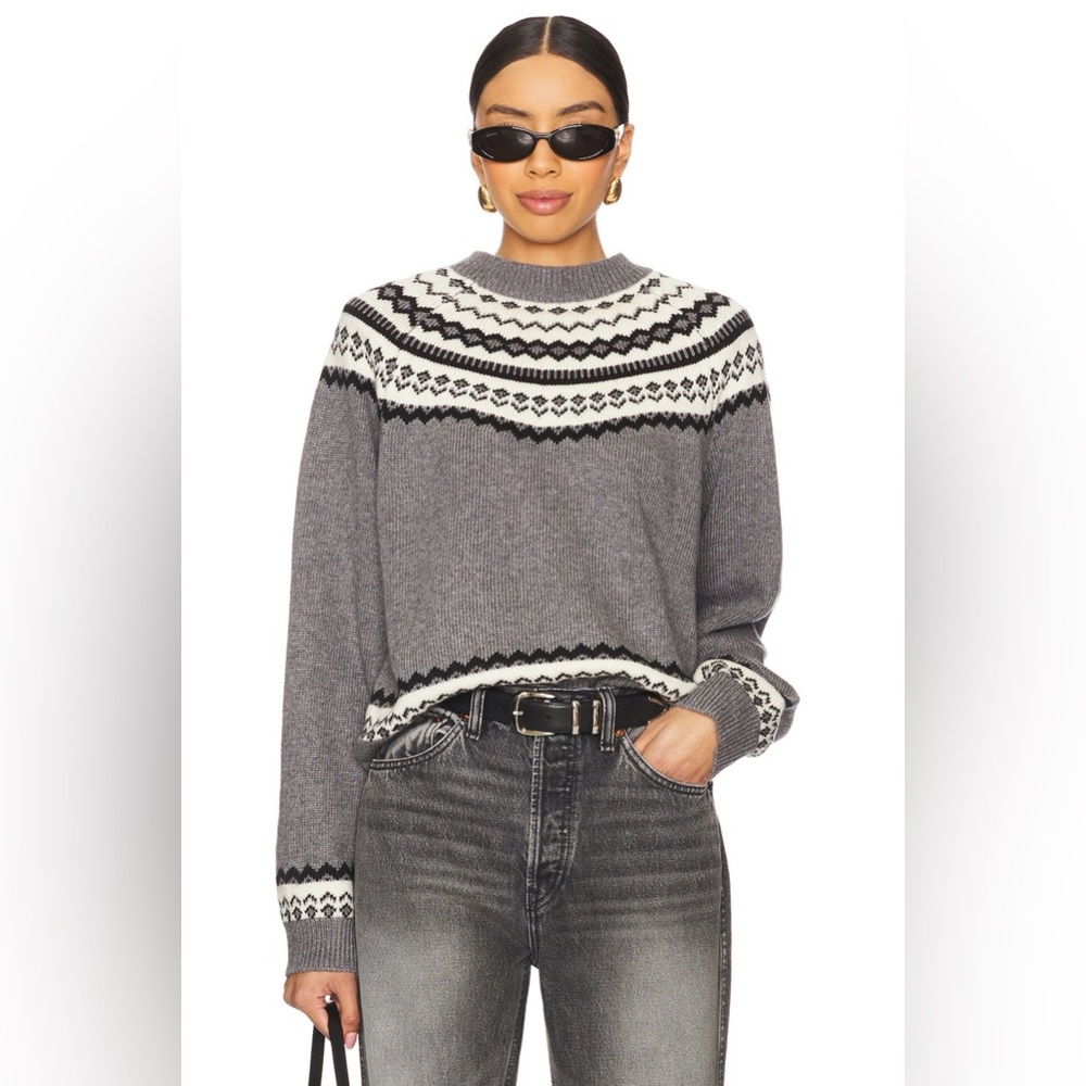 Tularosa Kiva‎ Fairisle Sweater in Grey Multi